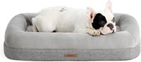 Lesure Bamboo Charcoal Dog Bed  Grey 30x20x6