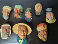 Collection of 8 1950's / 69's Bossons Chalkware
