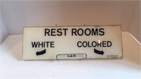 Sign - Rest Room - "White - Colored"
