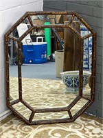Bamboo style vintage mirror