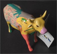 (B) #9162 "Map Cow" Cow Parade Figurine