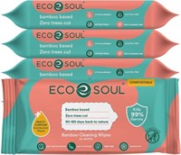 Sealed - ECO SOUL Bamboo Cleaning Wipes