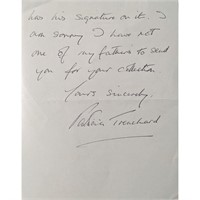 Patricia Trenchard Signed Note