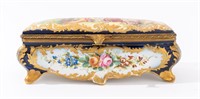 C. Rochette Sevres Marked Porcelain Gloves Box
