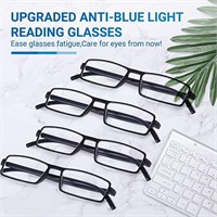 4 Pack Vintage Reading Glasses Men(3.5)
