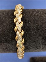 925 Sterling Silver Diamond? 2 Tone Chain