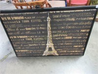 Eiffel tower framed canvas