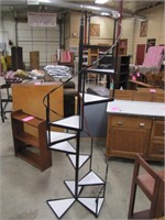 Metal & tile plant/display stand w/ 9 curved steps