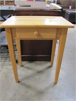 Wood 1 drawer table 22.5" x 15" x 28"
