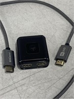 HDMI BI-DIRECTION SWITCH AND 2 6.6FT CORDS