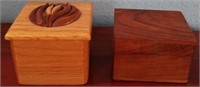 819 - LOT OF 2 SMALL WOODEN BOXES