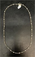 30" Pearl necklace with pearl and glass seed bead