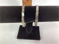 (2) Mexican silver bangle bracelets, silver grade