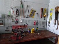 Vise and Everything  on the bench & wall