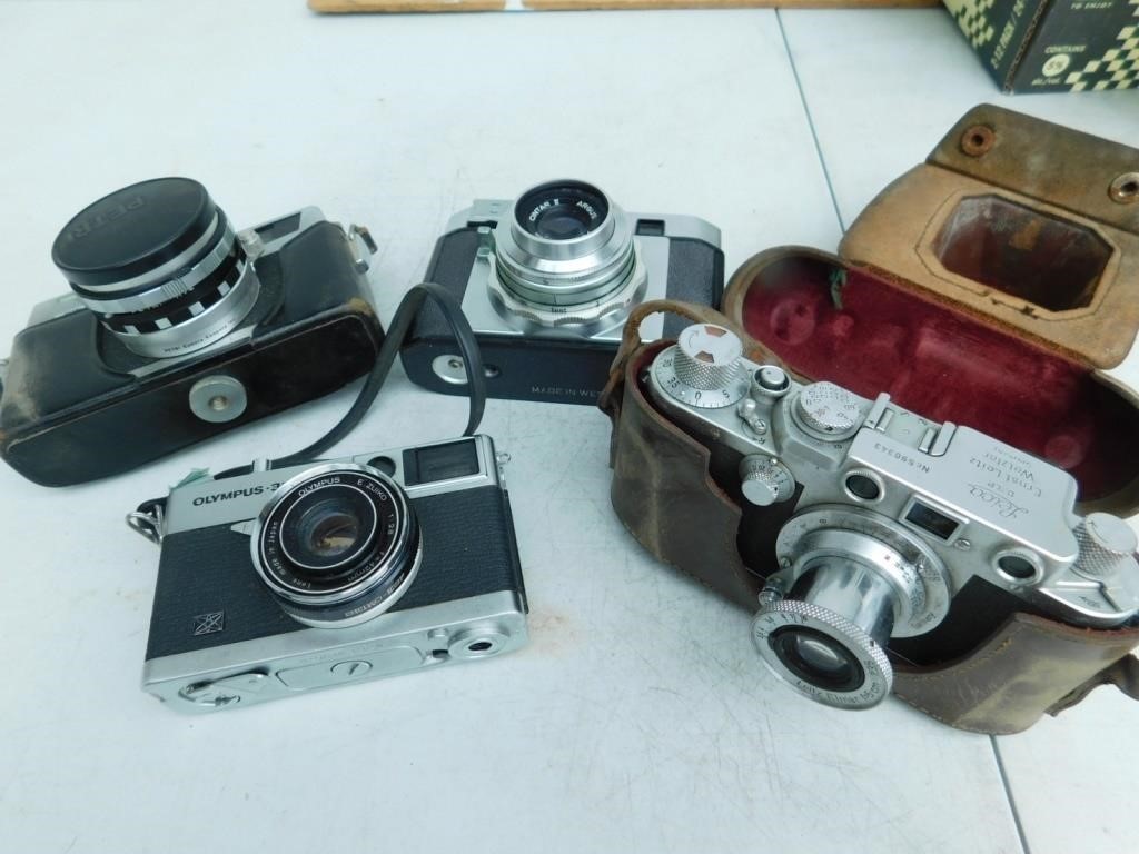 Four vintage 35mm cameras, untested