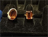 2 Single Stone Women's Rings