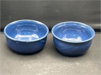Melanie Waters Double Diamond pottery bowl Cobalt