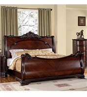 Bellefonte Luxurious Baroque Style Brown Cherry Fi