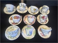 10 sets of cups & saucers- see pictures