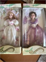 2 new porcelain dolls, timeless treasures 18 inch