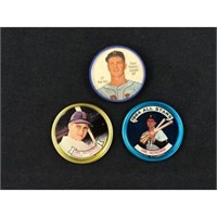 Three Vintage Baseball Coins Carl Yastrzemski