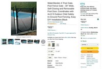 B5233  WaterWarden 4 x 30 Pool Fence Gate