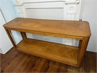 Oak 2-Tier Sofa Table, Approximately 4'W x