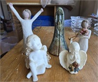 Lot of Marble/Wood/Ceramic Figurines