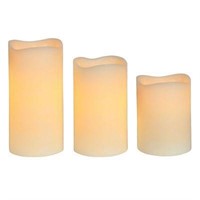 Fitz & Floyd LED Flameless Pillar Candle Set