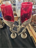 Red Glass Dragon Heart Wings Flute