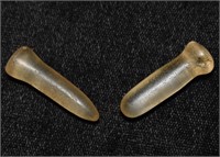 Pair of Neolithic Fused Quartz Ear Plugs found in