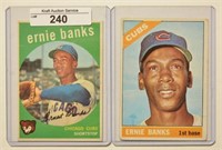 1959 & 1966 Topps Earnie Banks Cards
