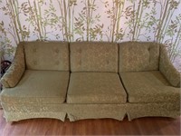 Vintage 70's MCM Broyhill Green Floral Design Sofa