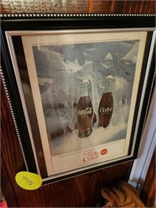 Coke Picture in Frame - 9" x 11"