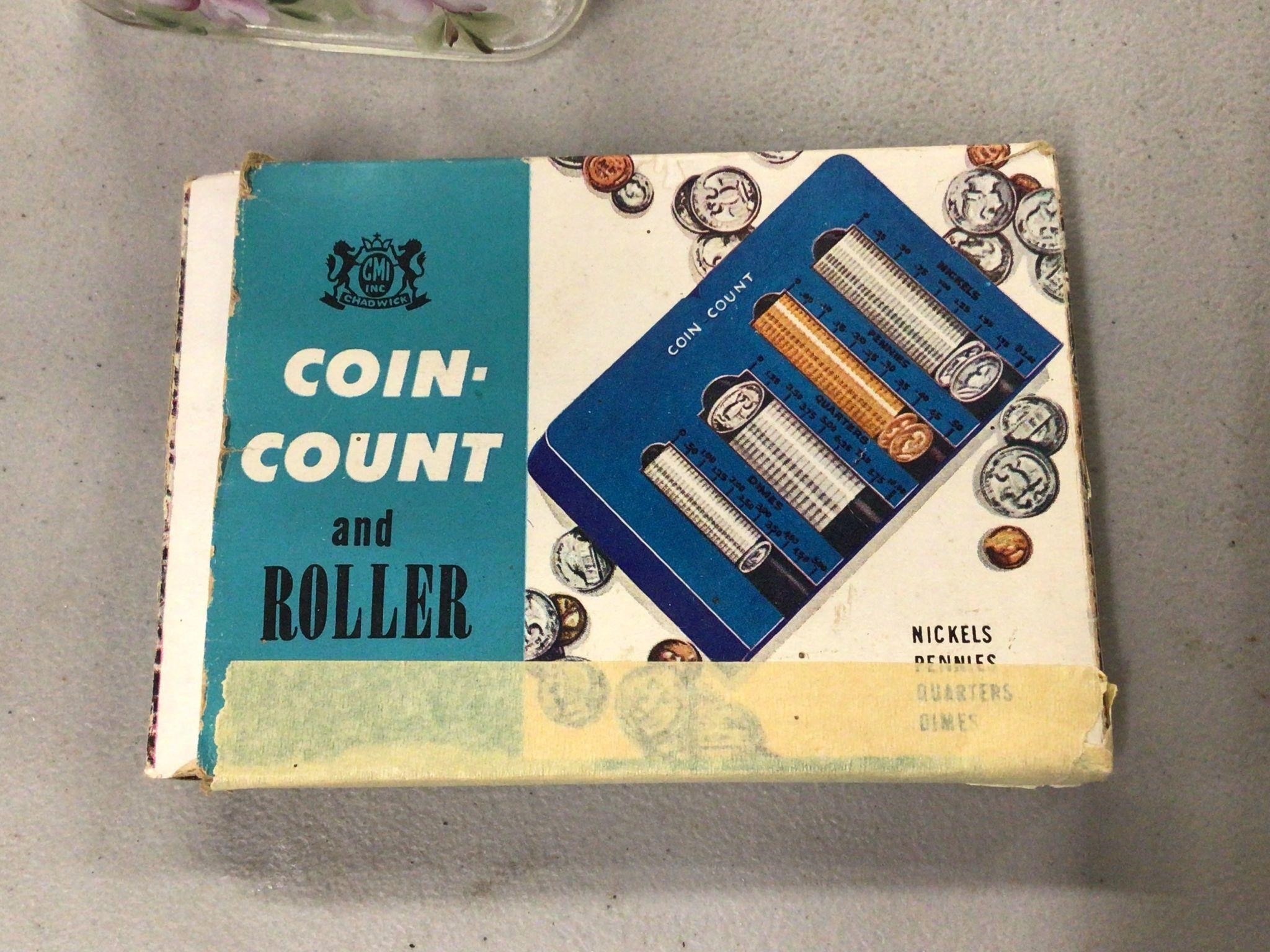 COIN COUNT AND ROLLER
