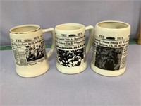 3 vintage Baltimore Colts mugs