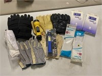 Assorted Gloves, Flashlights, Misc.