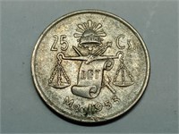 OF) 1953 Mexico silver 25 centavos