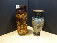 2 Vases - 1 Poole / Tallest 12.5"