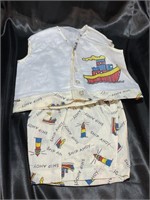 "Ships Ahoy" Vintage 1960's New Baby Outfit