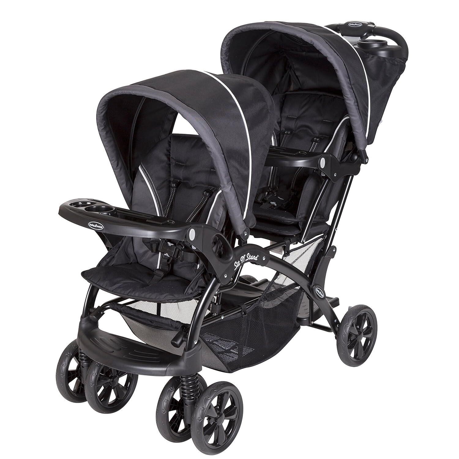 Baby Trend Sit N' Stand Double Stroller  Onyx
