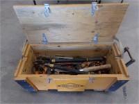 Wood toolbox with misc. tools