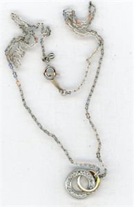 Silver Necklace GemStone 18”
