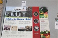 NOTABLE JEFFERSON NICKLE DISPLAY