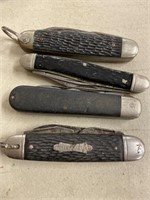 4 Pocket knives in usable condition