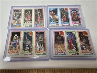 Vintage Topps Basketball Tri-Panel Card Lot