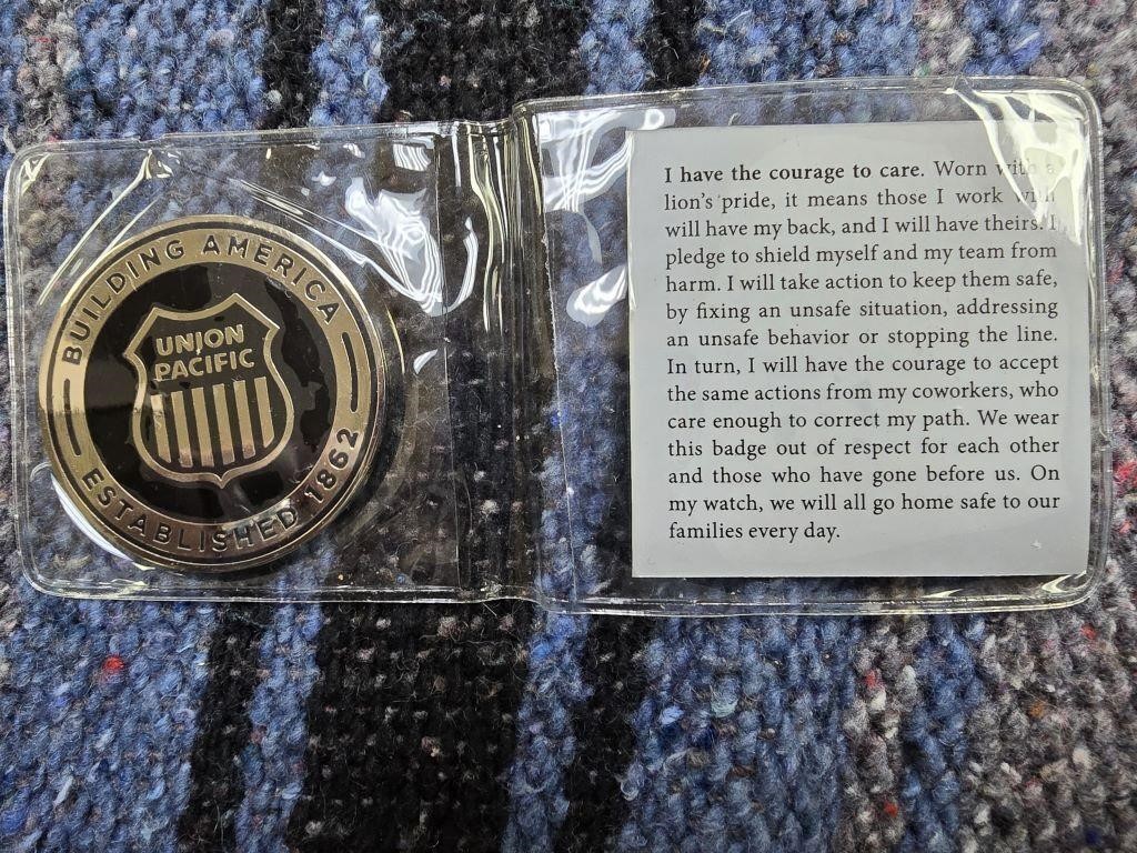 Union Pacific Railroad Courage to Care Coin Token