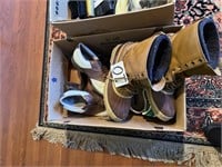 Box lot of shoes and boots