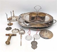Grouping of Silverplate Including Trays, Etc.