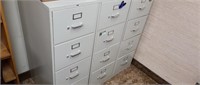 2 - 4 Drawer File Cabinets and 3 - 2 Drawer File C